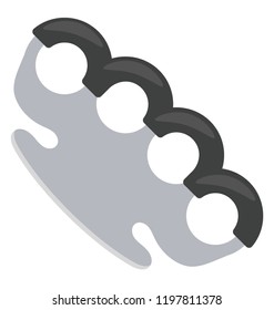 
A knuckle duster to be used as hand weapon 
