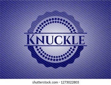 Knuckle emblem with jean texture