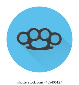 Knuckle icon. Flat style, long shadow. Vector illustration