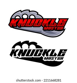 Knuckle master logo illustration with two style