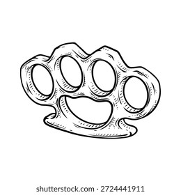 Ilustración de dibujo de línea de Vector de nudillos