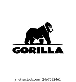 Knuckle walking gorilla logo design