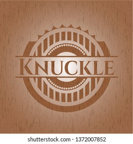 Knuckle wood icon or emblem