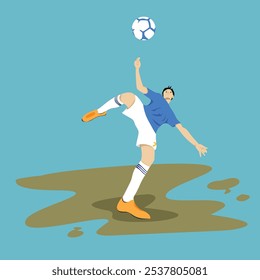 Knuckleball free kick football player