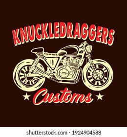 Knuckledraggers Customs bike t shirt