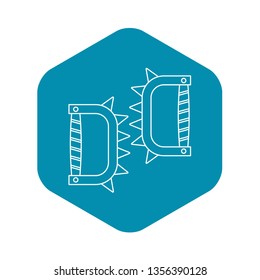 Knuckles icon. Outline illustration of knuckles vector icon for web