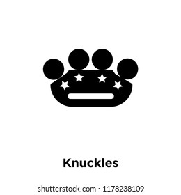 Knuckles icon vector isolated on white background, logo concept of Knuckles sign on transparent background, filled black symbol