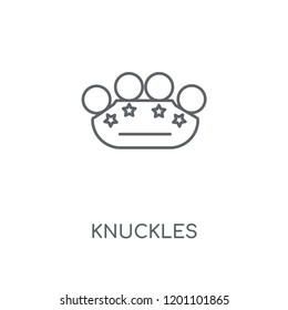 Knuckles linear icon. Knuckles concept stroke symbol design. Thin graphic elements vector illustration, outline pattern on a white background, eps 10.