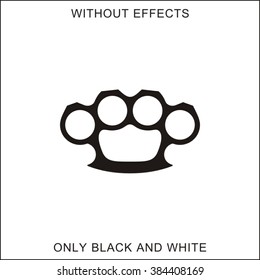 Knuckles. Silhouette on white.