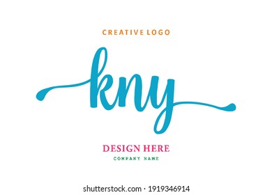El logotipo de la inscripción de KNY es sencillo, fácil de entender y autoritario