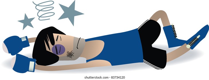 KO boxer cartoon vector