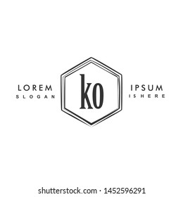 KO Initial beauty monogram logo vector