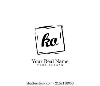 KO Initial beauty monogram logo vector