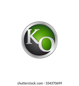KO initial circle logo green