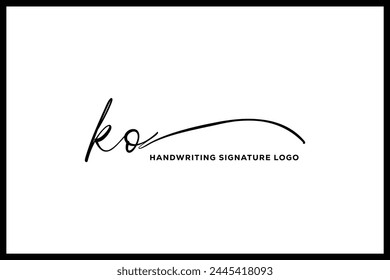 KO initials Handwriting signature logo. KO Hand drawn Calligraphy lettering Vector. KO letter real estate, beauty, photography letter logo design.