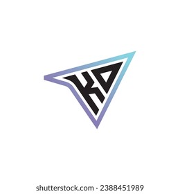La combinación de letras de KO la compatibilidad con el logotipo o el logotipo inicial del juego como un diseño de concepto inspirador