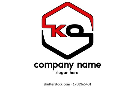 KO Buchstaben Anfangszeichen Symbol Vektor Logo Design.