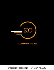 KO Letter Logo Design. Unique Attractive Creative Modern Initial KO