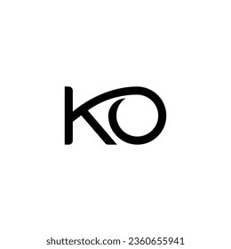 KO Logo, KO Monogram, Initial KO Logo, Letter KO Logo, Creative Icon, Vector