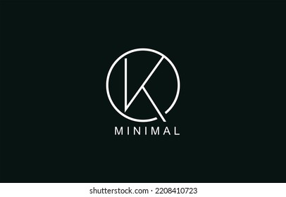 KO or OK Abstract initial monogram letter alphabet logo