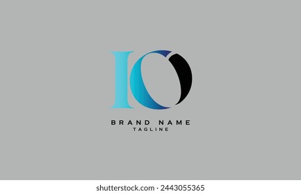 KO, OK, Abstract initial monogram letter alphabet logo design