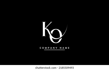 KO, OK Abstrakte Buchstaben Logo Monogramm
