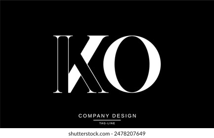 KO, OK Abstract Letters Logo Monogram design Vector