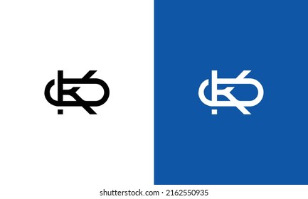 KO OK K O abstract vector logo monogram template