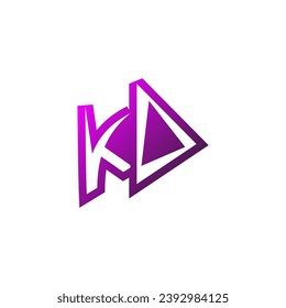 KO Premium Emblem-Logo-Erstunterstützung und Design-Konzept für Gaming