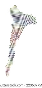 Ko Samet dotted map. Digital style shape of Ko Samet. Tech icon of the island with gradiented dots. Elegant vector illustration.