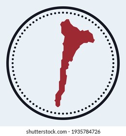 Ko Samet round stamp. Round logo with island map and title. Stylish minimal Ko Samet badge with map. Vector illustration.