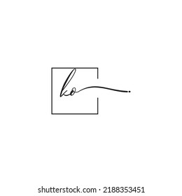 KO siganture logo concept in high quality professional design that will print well across any print media
