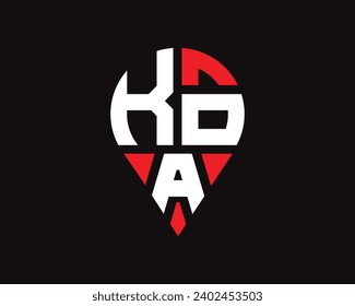 KOA letter location shape logo design
