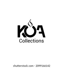 KOA Logo design  candle KOA Logo svg