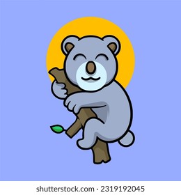 Koala adorable mascot cartoon illustratipn