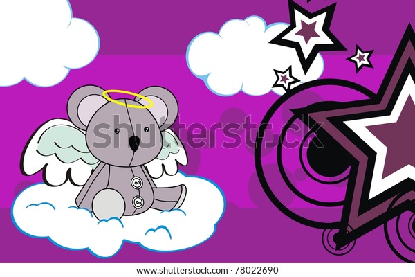 Koala Angel Cartoon Background Vector Format Stock Vector Royalty Free