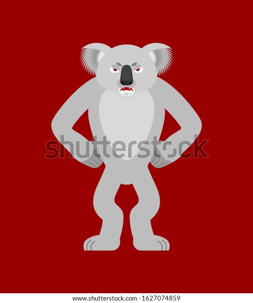 Koala Angry Koala Bear Evil Beast Stock Vector (Royalty Free ...