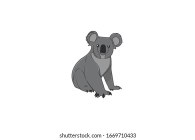 Koala Animal Cartoon Vector Illustration