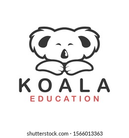 Koala animal cute  kids character logo design
