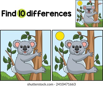 Animales Koala Encuentran Las Diferencias