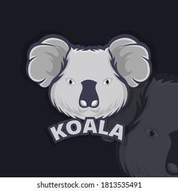 Koala Animal Icon Logo. Australian Koala Cartoon Symbol. Animal Australia Mammal Vector Illustration