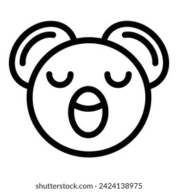 Koala animal icon outline vector. Art famous city. Sydney zoo building