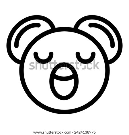 Koala animal icon outline vector. Art famous city. Sydney zoo building