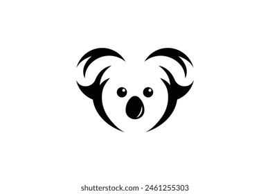 koala animal logo design vector