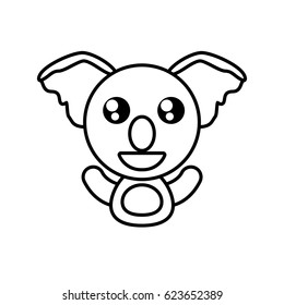 koala animal toy outline