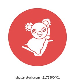 Koala animal Vector icon which is suitable for commercial work and easily modify or edit it

