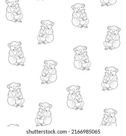 Koala-Tier-Vektorgrafik nahtlos