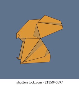Animales de Koala de diseño plano de origami. conjunto de ilustraciones. Caricatura de la colección de papel plegable. Ilustración vectorial.