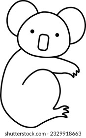Koala Australia bear cute animal Outline