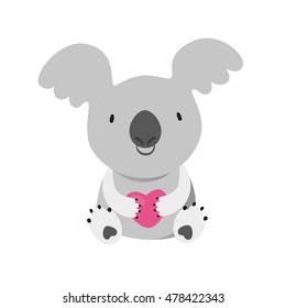 KOALA. Australian marsupial bear. Vector Illustration. 

